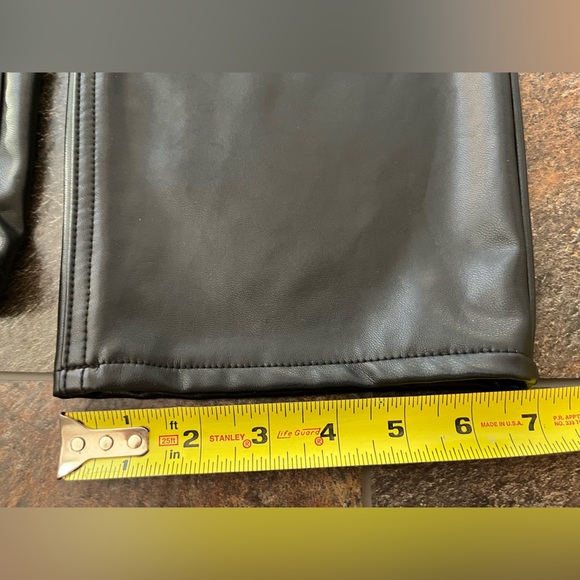 Abercrombie & Fitch vegan leather curve love ankle straight high rise. Sz 31/12 - Picture 10 of 12